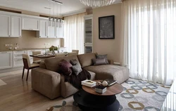 Kitchen design 24 sq m with 2 windows