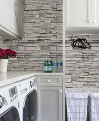 Kitchen wallpaper brick photo