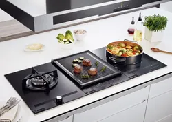 Non-built-in stove in the kitchen interior