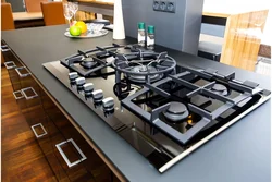 Non-Built-In Stove In The Kitchen Interior
