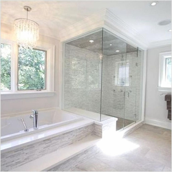 Bathtub with shower design with window