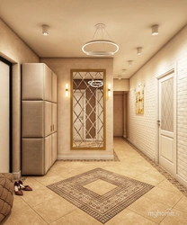 Three by three hallway interior