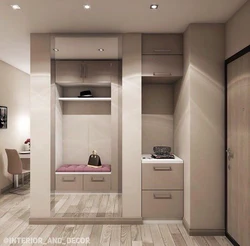 Three by three hallway interior