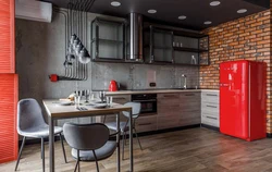 Loft-style kitchens in apartments photo 9 square meters