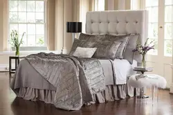 Design of bedspreads for a bedroom in a modern style photo