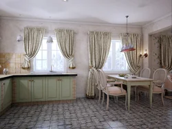 Дизайн Штор Для Кухни Гостиной С Двумя Окнами