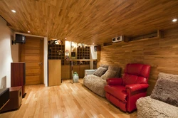Finishing the apartment with wood inside photo