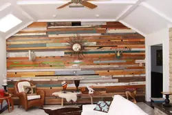 Finishing the apartment with wood inside photo