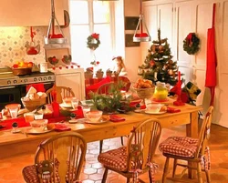 Decorating the kitchen for the new year photo