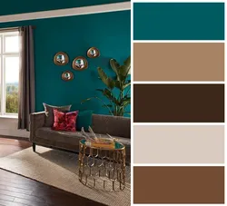 Colors that go with brown in the kitchen interior