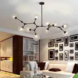Chandelier For The Kitchen On A Suspended Ceiling In A Modern Style Photo