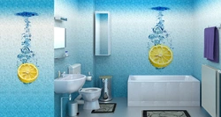 Bath interior with pvc panels
