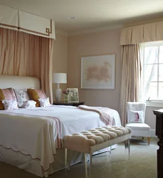 Bedroom design in peach tone