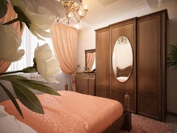 Bedroom design in peach tone