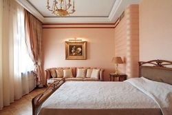 Bedroom design in peach tone