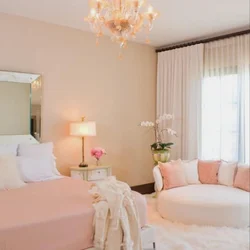 Bedroom design in peach tone