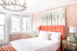 Bedroom design in peach tone