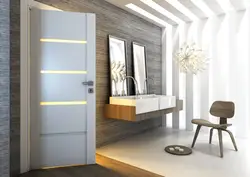 Photo of doors in a small bath