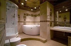 Jacuzzi bathtub design with toilet