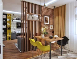 Partitions in the interior of the living room