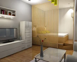 Partitions in the interior of the living room