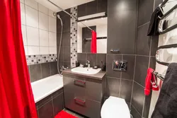 Toilet and bath in one room design