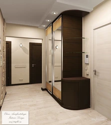 Hallway design in an apartment in a panel house real