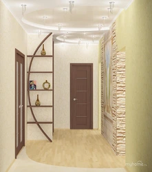 Hallway design in an apartment in a panel house real