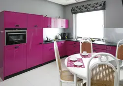 Кухни цвет фуксия фото в интерьере