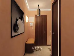 Apartment renovation corridor of a panel house with photo