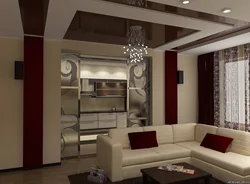 Interyerləri ilə birgə qonaq otağı