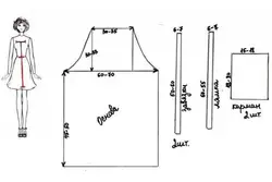 Photo of an apron pattern for the kitchen