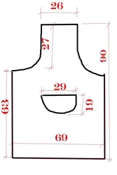 Photo of an apron pattern for the kitchen