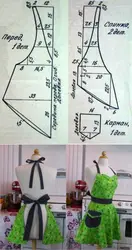 Фото выкройки фартука для кухни
