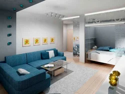 Studio apartment with a niche interior design photo