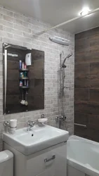 Photo of a toilet with a bath together in Khrushchev