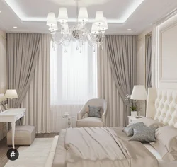 Açıq rənglərdə müasir yataq otağı dizaynı
