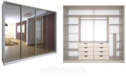 Modern wardrobes inside photo for the bedroom