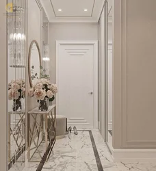 Design of a corridor in an apartment in a modern style photo in light