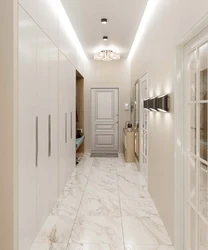 Design of a corridor in an apartment in a modern style photo in light