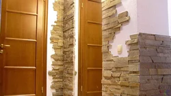 Finishing a stone corner in an apartment photo