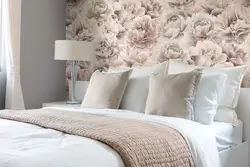 Non-woven wallpaper for the bedroom photo