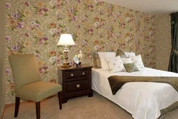 Non-woven wallpaper for the bedroom photo