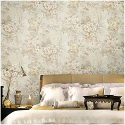 Non-woven wallpaper for the bedroom photo