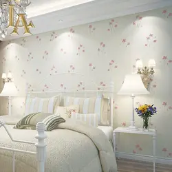 Floral wallpaper for bedroom photo small