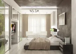 Interior of a bedroom in an apartment photo sq m