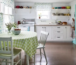 Interior of a small rustic kitchen