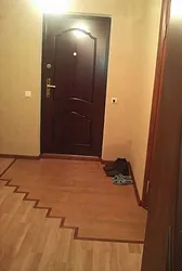 Плитка у входной двери в прихожей и ламинат фото