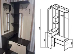 Кутнія пярэднія пакоі для маленькіх калідораў з памерамі фота