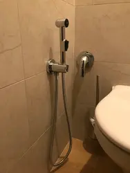 Інтэр'ер ваннай з гігіенічным душам фота